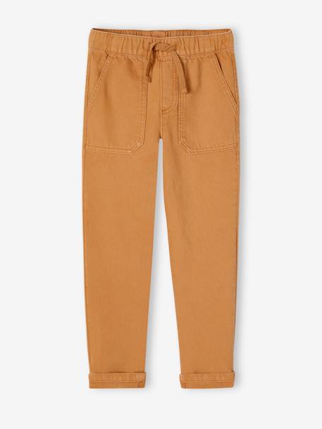 Pantalon cargo large garçon noisette 4 - vertbaudet enfant 