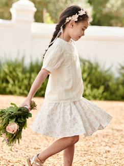 -Jupe de cérémonie à fleurs fille