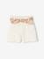 Short bébé fille en gaze de coton ceinture imprimée abricot+écru+rose bonbon 4 - vertbaudet enfant 