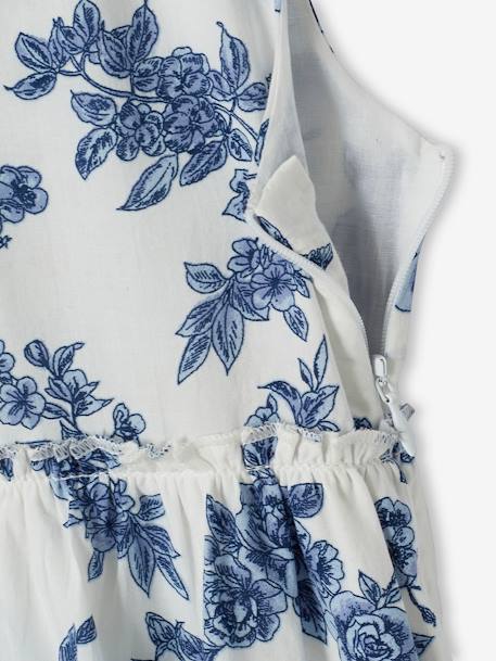 Robe de cérémonie à fleurs fille noeud au dos écru 5 - vertbaudet enfant 