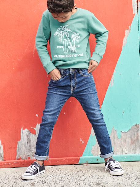 Jean garçon slim stone 3 - vertbaudet enfant 