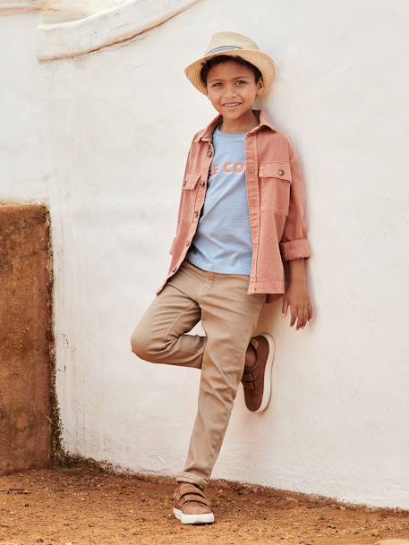 Slim garçon couleur morphologique FIN argile+beige+bleu nuit+noir+tomette+vert émeraude 6 - vertbaudet enfant 