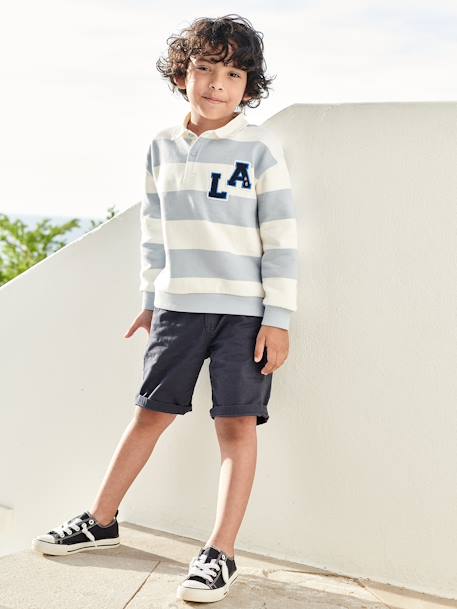 Bermuda chino garçon beige+BLEU+bleu grisé+rouge+sable+vert 5 - vertbaudet enfant 