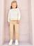Pantalon Mom et sa ceinture en gaze de coton fille moutarde+pêche+rose 3 - vertbaudet enfant 