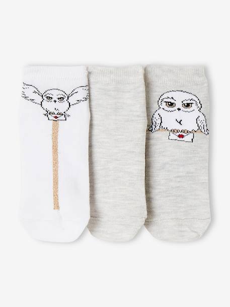 Lot de 3 paires de mi-chaussettes fille Harry Potter® GRIS CLAIR CHINE 1 - vertbaudet enfant 