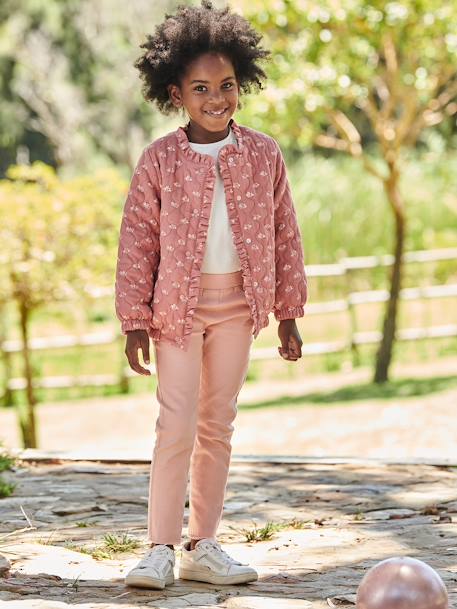 Tregging couleur fille abricot poudré+jaune pâle+mauve 1 - vertbaudet enfant 
