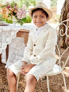 Veste de cérémonie garçon en coton/lin  - vertbaudet enfant