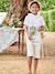 Bermuda garçon cérémonie en coton/lin beige+beige clair+bleu+marine foncé+vert sauge 6 - vertbaudet enfant 