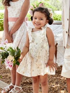 -Robe fleurie bébé en gaze de coton