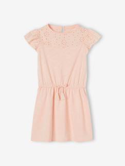 -Robe fille détails en broderie anglaise