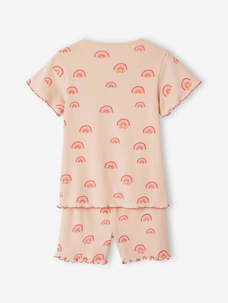 Lot de 2 pyjashorts fille imprimés en maille côtelée rose poudré 4 - vertbaudet enfant 