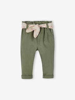 -Pantalon paperbag bébé avec ceinture