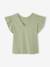 T-shirt fantaisie manches volantées fille vert sauge 2 - vertbaudet enfant 