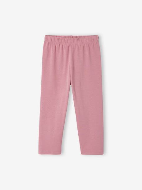 Lot de 2 leggings fille mi-mollets gris chiné+mauve+vert émeraude 8 - vertbaudet enfant 