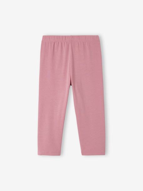 Lot de 2 leggings fille mi-mollets gris chiné+mauve+vert émeraude 10 - vertbaudet enfant 