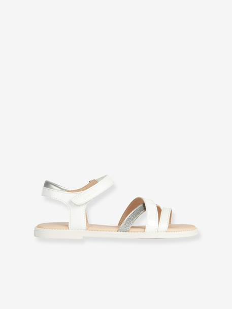 Sandales J SANDALE KARLY FILL blanc+marron 1 - vertbaudet enfant 