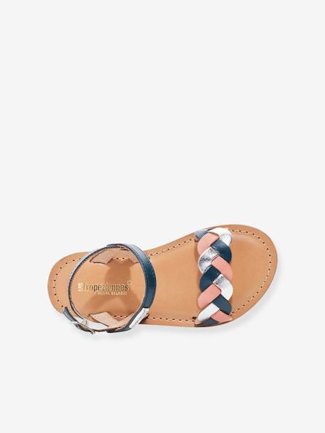 Sandales cuir enfant Bonbon PAR M. BELARBI bleu imprimé 2 - vertbaudet enfant 