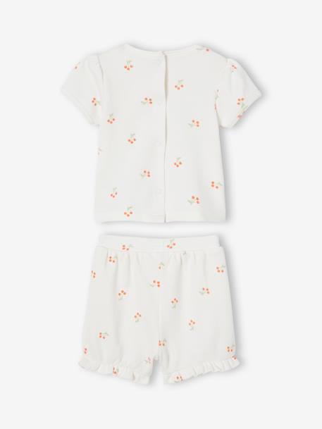 Lot de 2 pyjamas bébé 2 pièces nid d'abeille rose pâle 4 - vertbaudet enfant 