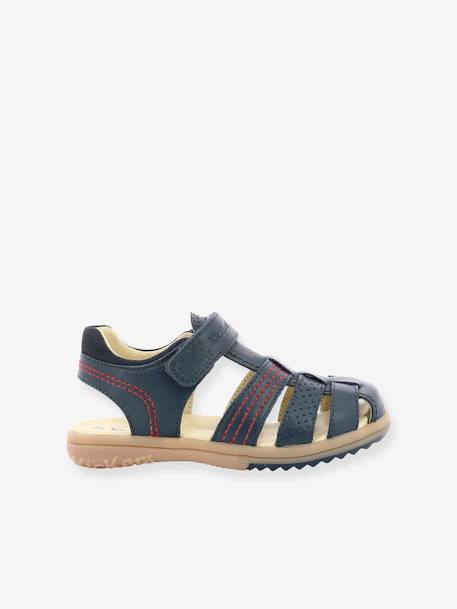 Sandales cuir garçon Platinium marine 1 - vertbaudet enfant 