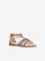 Sandales J SANDALE KARLY FILL blanc+marron 10 - vertbaudet enfant 