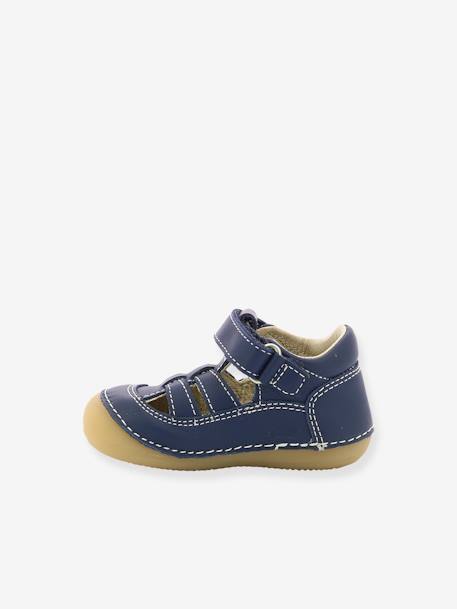 Sandales cuir bébé Sushy Originel Softers BLANC+caramel+marine 18 - vertbaudet enfant 