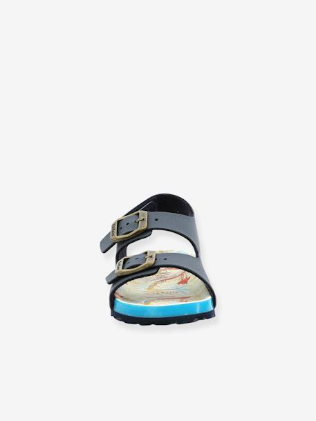 Sandales cuir enfant Sunyva KICKERS® cuivre irisé+marine 10 - vertbaudet enfant 