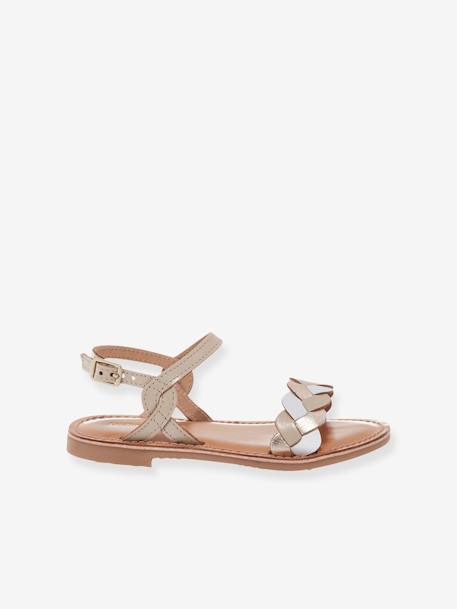Sandales cuir enfant Bonbon PAR M. BELARBI beige imprimé 1 - vertbaudet enfant 