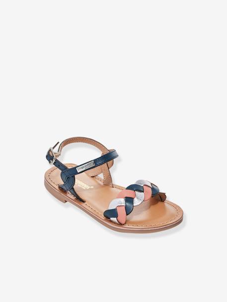 Sandales cuir enfant Bonbon PAR M. BELARBI bleu imprimé 3 - vertbaudet enfant 