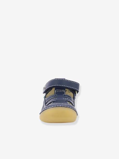 Sandales cuir bébé Sushy Originel Softers BLANC+caramel+marine 18 - vertbaudet enfant 