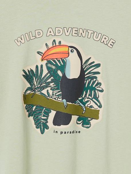 Tee-shirt motif toucan garçon vert sauge 3 - vertbaudet enfant 