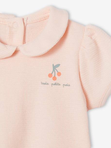 Lot de 2 pyjamas bébé 2 pièces nid d'abeille rose pâle 7 - vertbaudet enfant 