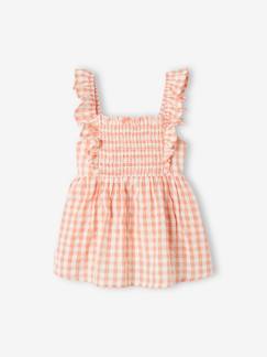 Blouse smockée à bretelles volantées fille  - vertbaudet enfant