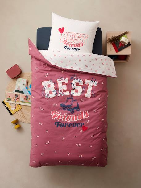 Parure housse de couette + taie d'oreiller enfant BFF écru 6 - vertbaudet enfant 