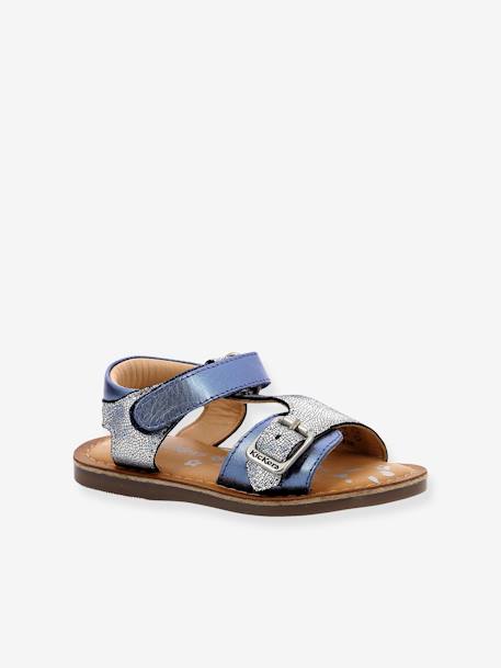 Sandales cuir enfant Diazz bleu 1 - vertbaudet enfant 