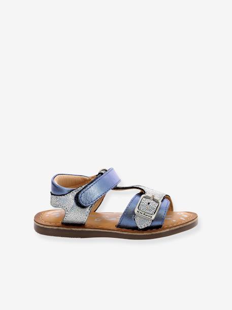 Sandales cuir enfant Diazz bleu 3 - vertbaudet enfant 
