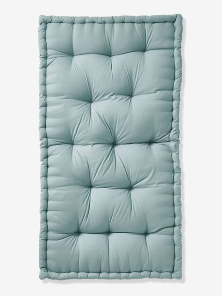 Matelas de sol style futon bleu grisé+gris chiné+moutarde+rose poudré+vert sauge 1 - vertbaudet enfant 