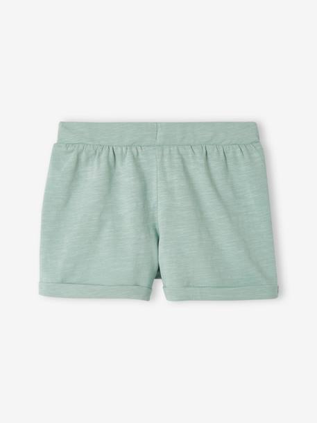 Lot de 2 shorts en jersey fille vert d'eau 4 - vertbaudet enfant 