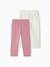 Lot de 2 leggings fille mi-mollets gris chiné+mauve+vert émeraude 7 - vertbaudet enfant 