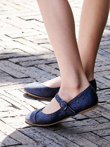 Ballerines à paillettes fille bleu 2 - vertbaudet enfant 