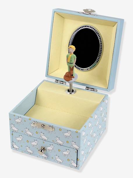 Boîte à Musique Cube Le Petit Prince et le Mouton - TROUSSELIER bleu pâle 1 - vertbaudet enfant 