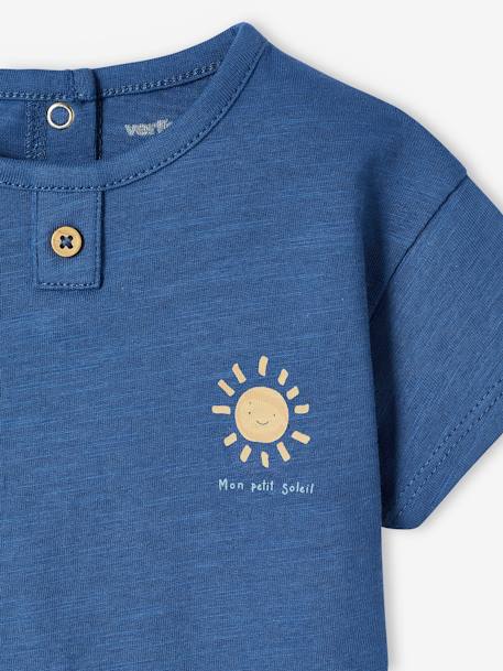 Lot de 2 Tee-shirts 'soleil' bébé manches courtes bleu roi 4 - vertbaudet enfant 