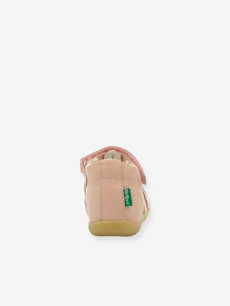 Sandales cuir bébé Bigflo-2 Iconique Biboo KICKERS® blanc+rose 9 - vertbaudet enfant 