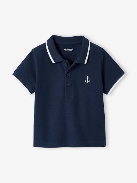 Polo bébé personnalisable marine 2 - vertbaudet enfant 
