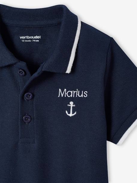 Polo bébé personnalisable marine 3 - vertbaudet enfant 