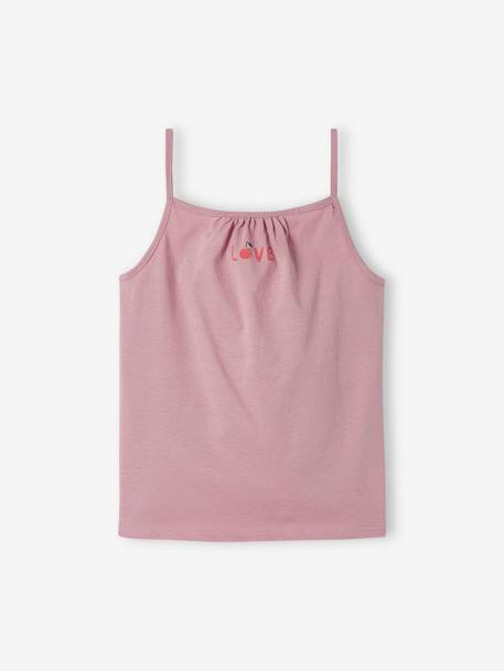 Lot de 3 débardeurs fille à fines bretelles écru+framboise+vert sauge 12 - vertbaudet enfant 