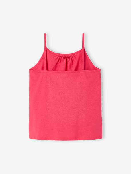 Lot de 3 débardeurs fille à fines bretelles écru+framboise+vert sauge 13 - vertbaudet enfant 