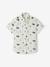 Chemise manches courtes motifs style surfwear garçon avec touche de lin blanc imprimé 1 - vertbaudet enfant 