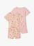 Lot de 2 pyjashorts fille imprimés en maille côtelée rose poudré 1 - vertbaudet enfant 