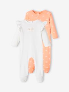 Lot de 2 dors-bien flower en jersey bébé fille  - vertbaudet enfant