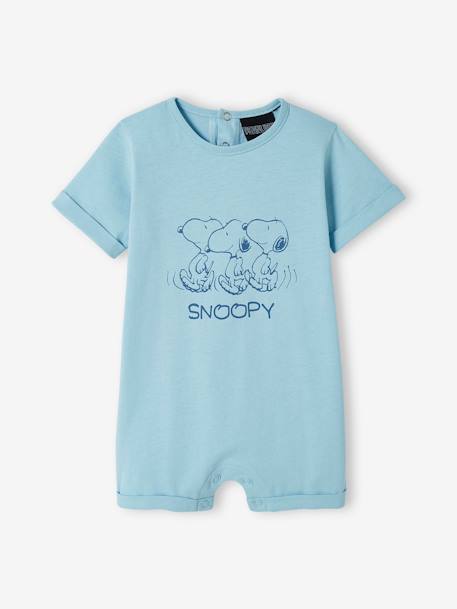 Lot de 2 combinaisons short bébé garçon Snoopy Peanuts® BLEU CIEL 2 - vertbaudet enfant 